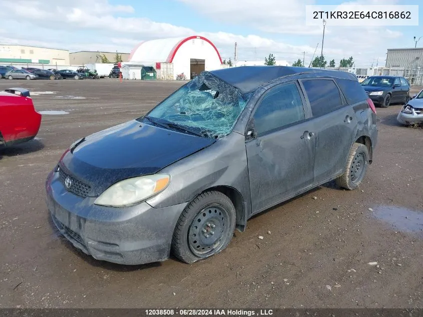 2004 Toyota Matrix Xr VIN: 2T1KR32E64C816862 Lot: 12038508