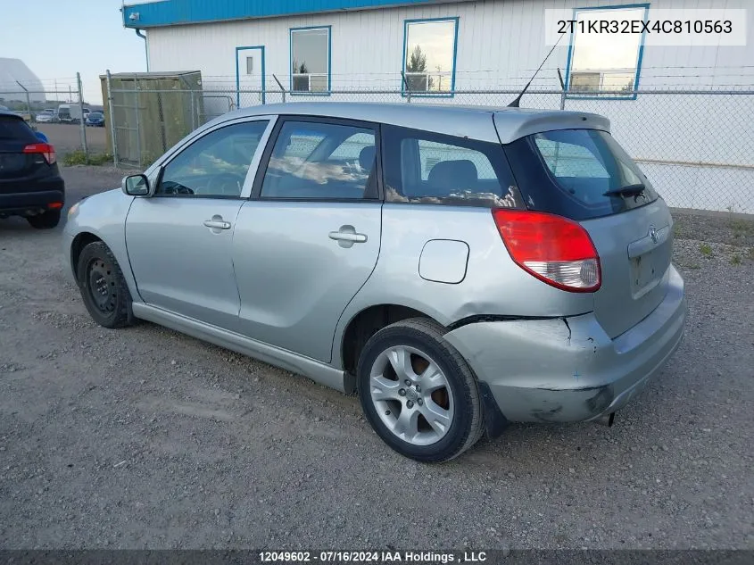 2004 Toyota Matrix Xr VIN: 2T1KR32EX4C810563 Lot: 12049602