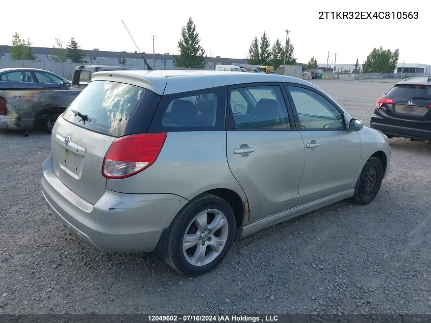 2004 Toyota Matrix Xr VIN: 2T1KR32EX4C810563 Lot: 12049602