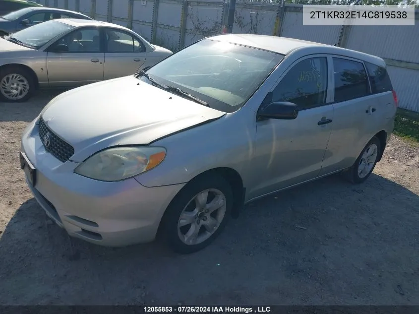 2004 Toyota Corolla Matrix Xr VIN: 2T1KR32E14C819538 Lot: 12055853