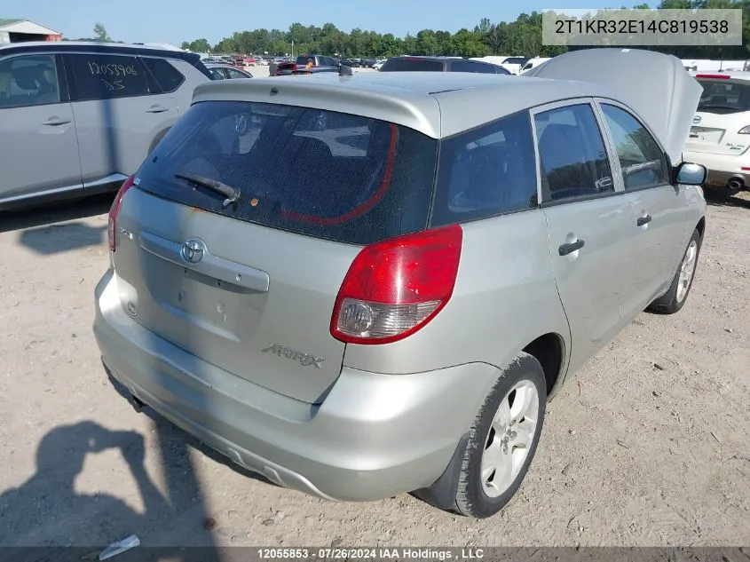 2004 Toyota Corolla Matrix Xr VIN: 2T1KR32E14C819538 Lot: 12055853