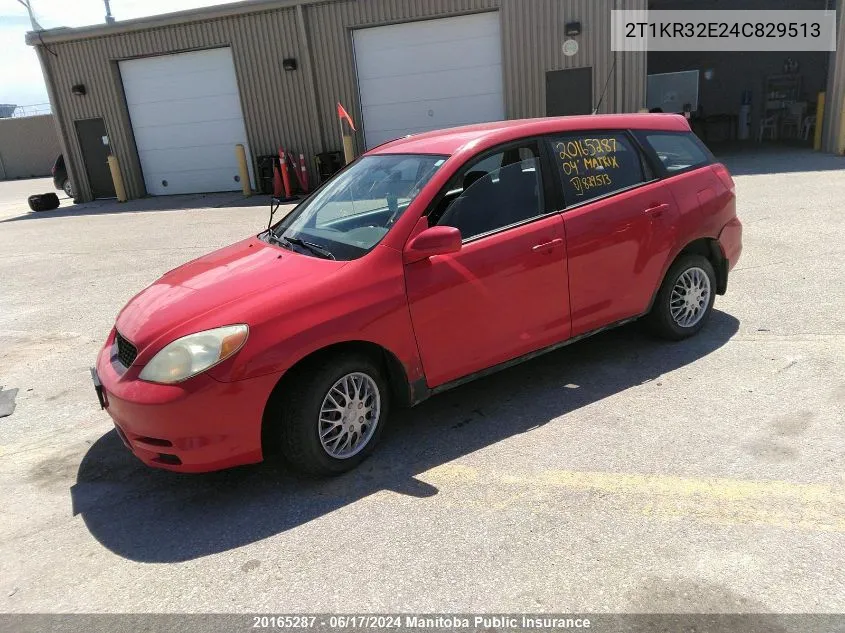 2004 Toyota Matrix Xr VIN: 2T1KR32E24C829513 Lot: 20165287