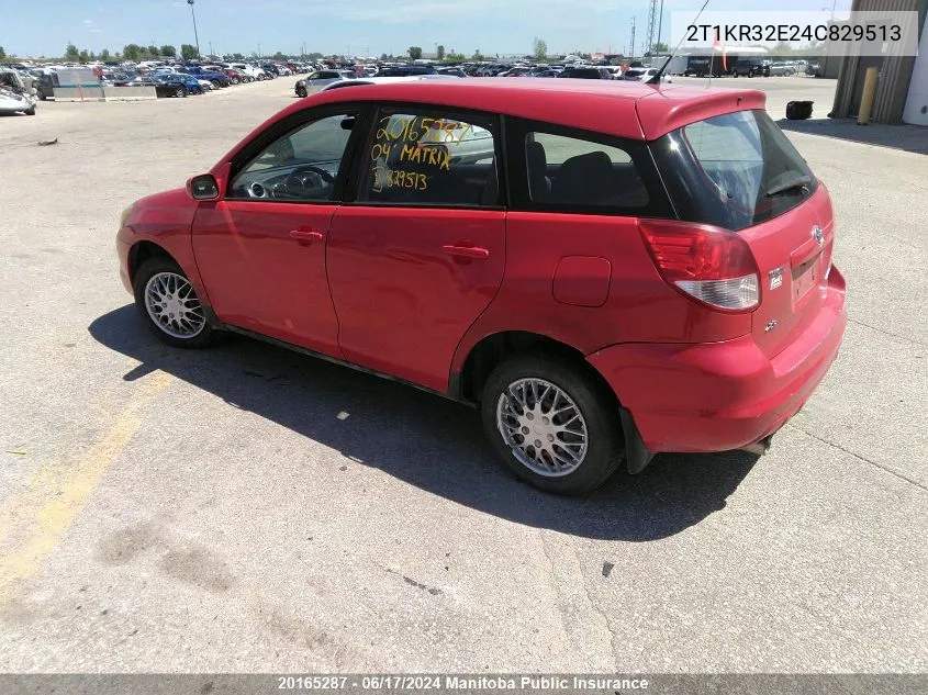 2004 Toyota Matrix Xr VIN: 2T1KR32E24C829513 Lot: 20165287