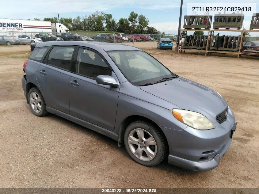 2004 Toyota Corolla Matrix Xr VIN: 2T1LR32E24C829418 Lot: 30040228