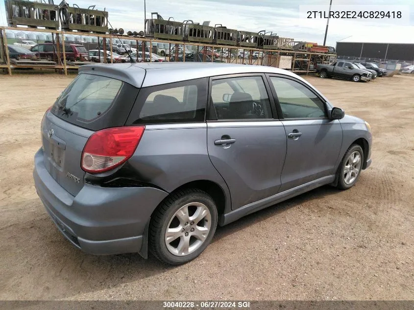 2004 Toyota Corolla Matrix Xr VIN: 2T1LR32E24C829418 Lot: 30040228