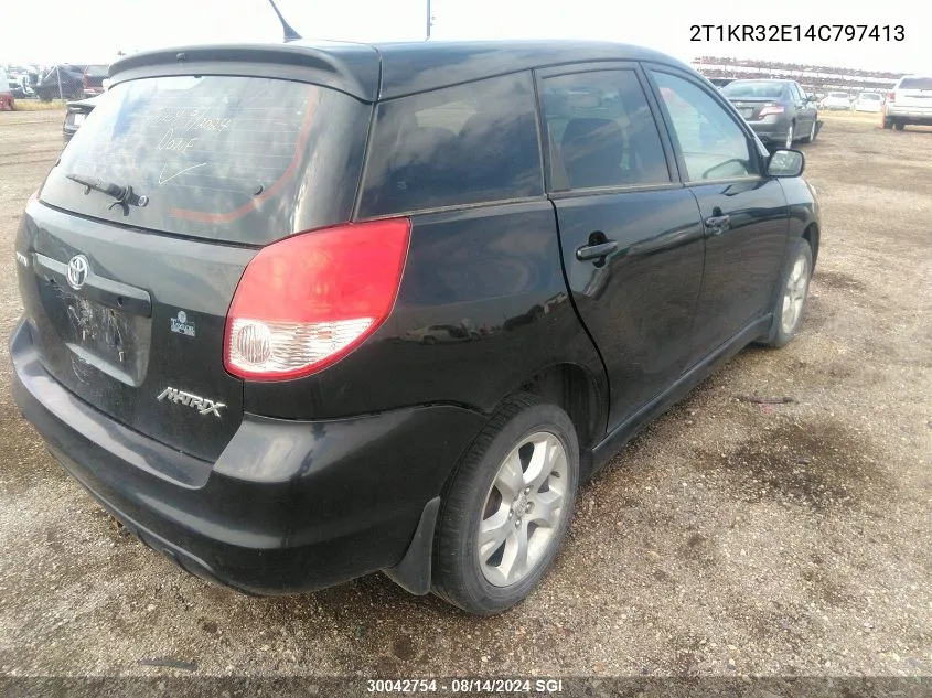 2004 Toyota Corolla Matrix Xr VIN: 2T1KR32E14C797413 Lot: 30042754