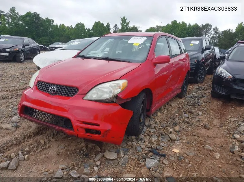 2T1KR38EX4C303833 2004 Toyota Matrix Xr