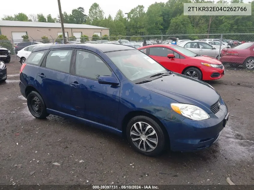 2004 Toyota Matrix Xr VIN: 2T1KR32E04C262766 Lot: 39397731