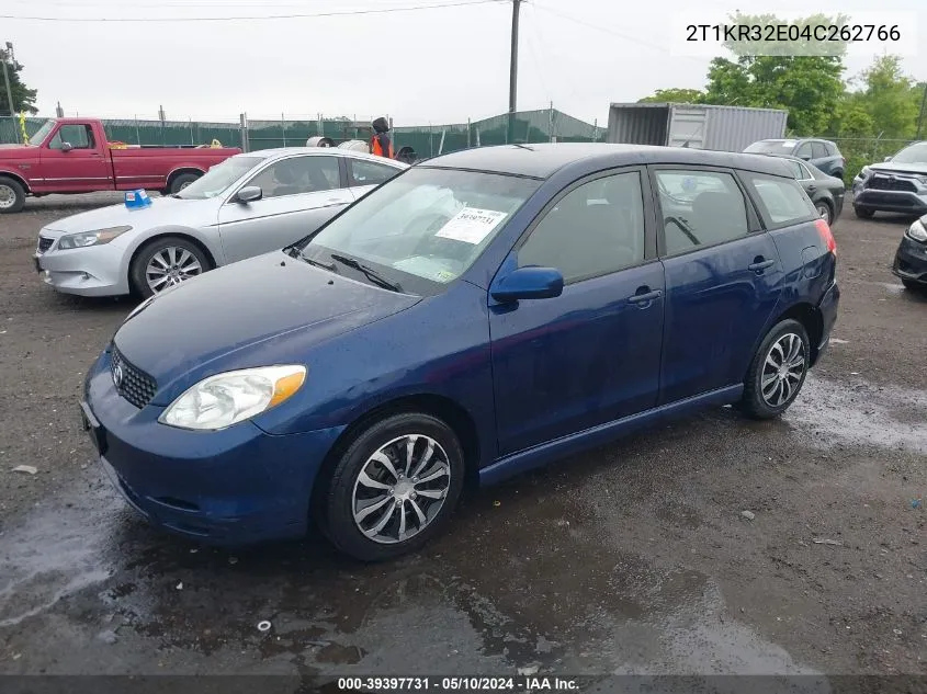 2004 Toyota Matrix Xr VIN: 2T1KR32E04C262766 Lot: 39397731