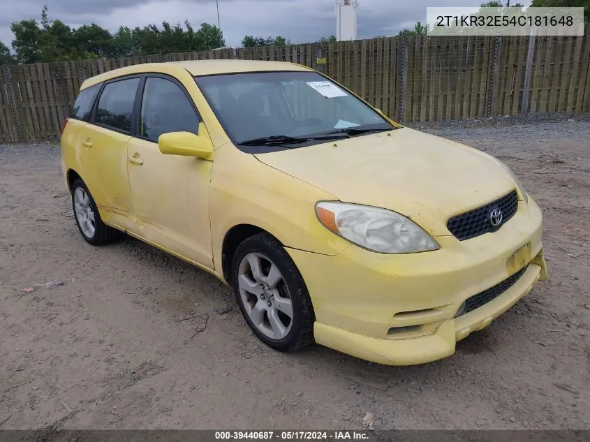 2T1KR32E54C181648 2004 Toyota Matrix Xr