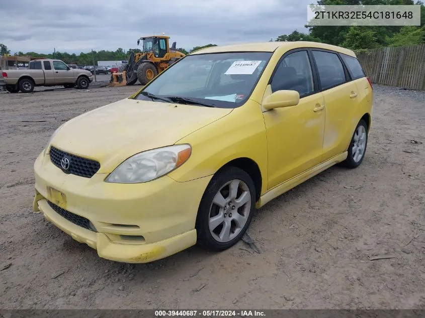 2T1KR32E54C181648 2004 Toyota Matrix Xr