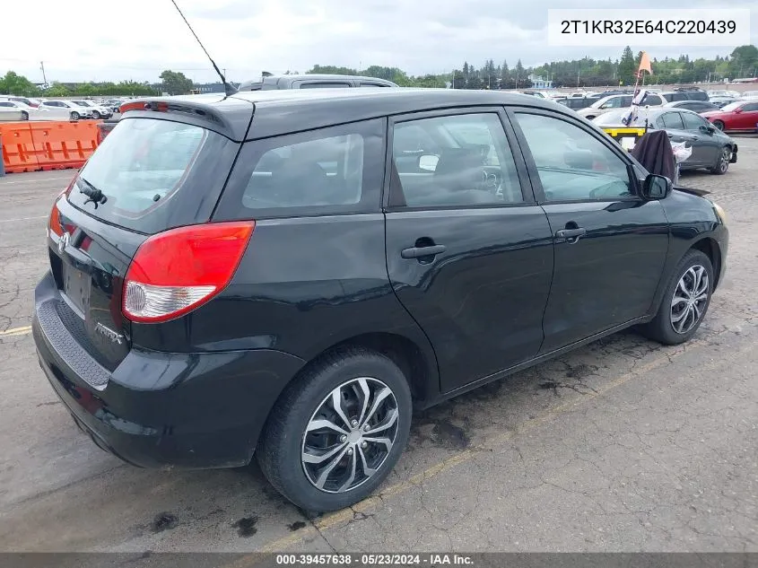 2004 Toyota Matrix Standard VIN: 2T1KR32E64C220439 Lot: 39457638