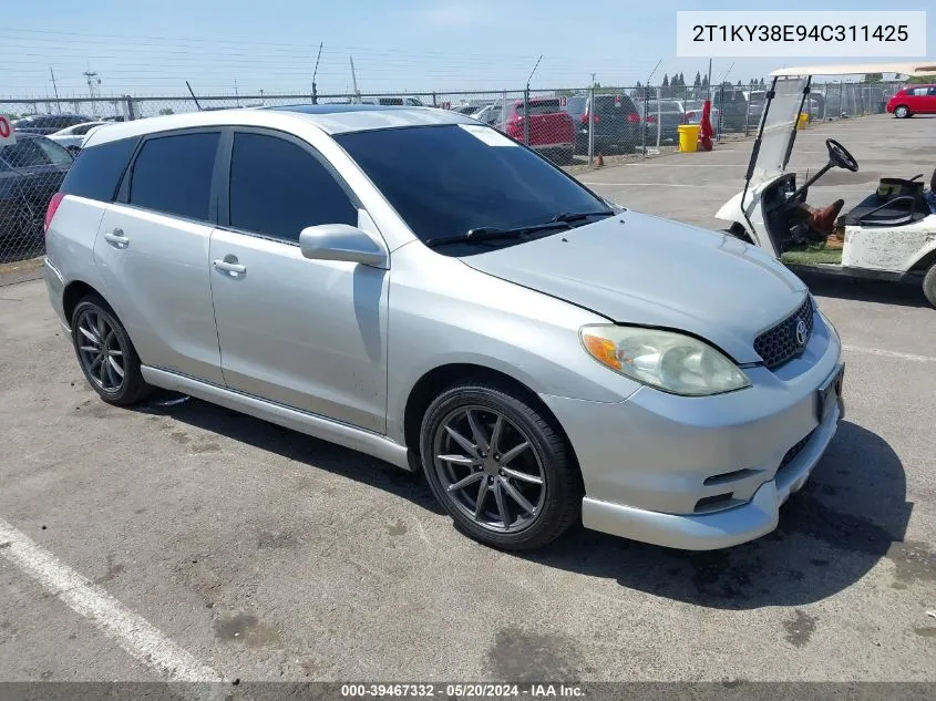 2T1KY38E94C311425 2004 Toyota Matrix Xrs