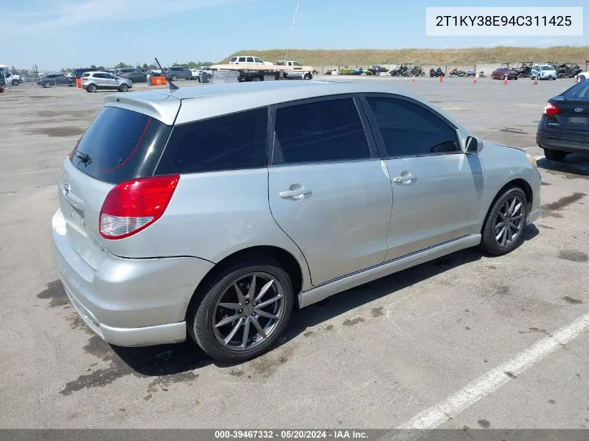 2T1KY38E94C311425 2004 Toyota Matrix Xrs