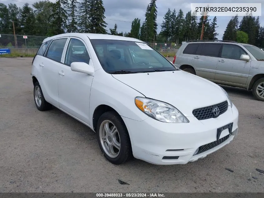 2004 Toyota Matrix Standard VIN: 2T1KR32E04C235390 Lot: 39488033