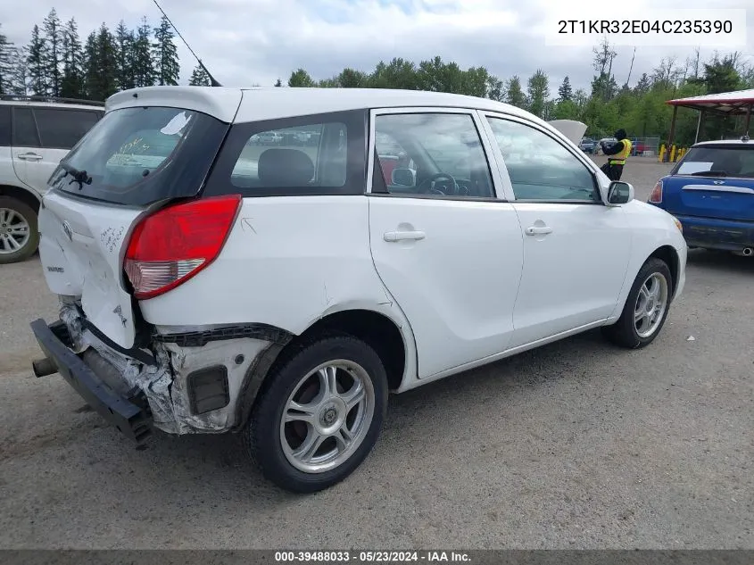 2004 Toyota Matrix Standard VIN: 2T1KR32E04C235390 Lot: 39488033