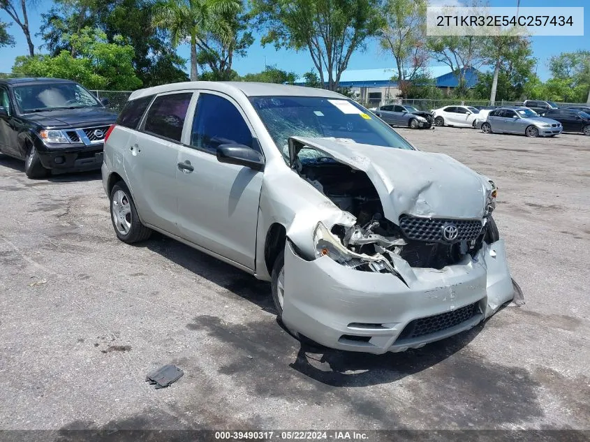 2004 Toyota Matrix Standard VIN: 2T1KR32E54C257434 Lot: 39490317