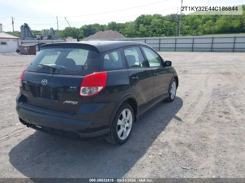 2004 Toyota Matrix Xrs VIN: 2T1KY32E44C186844 Lot: 39532418