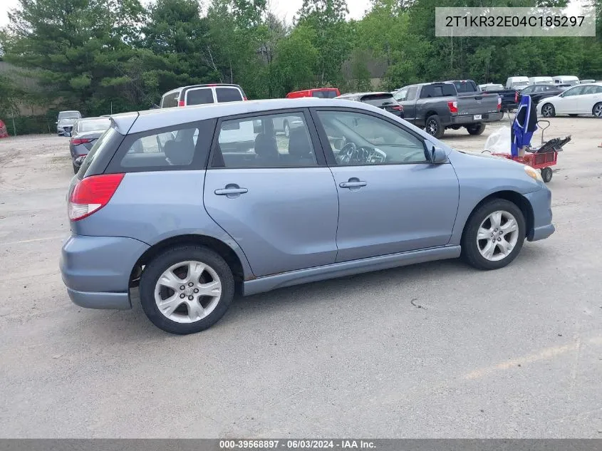 2004 Toyota Matrix Xr VIN: 2T1KR32E04C185297 Lot: 39568897