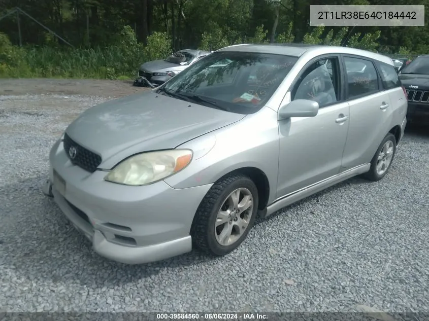 2004 Toyota Matrix Xr VIN: 2T1LR38E64C184442 Lot: 39584560