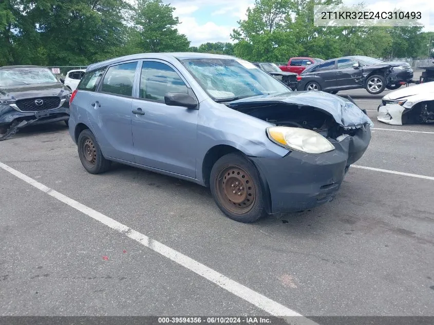 2004 Toyota Matrix Standard VIN: 2T1KR32E24C310493 Lot: 39594356