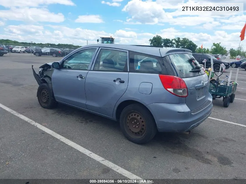 2004 Toyota Matrix Standard VIN: 2T1KR32E24C310493 Lot: 39594356