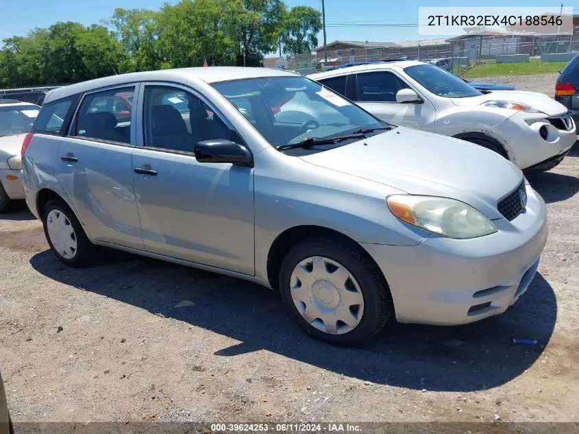 2004 Toyota Matrix Standard VIN: 2T1KR32EX4C188546 Lot: 39624253