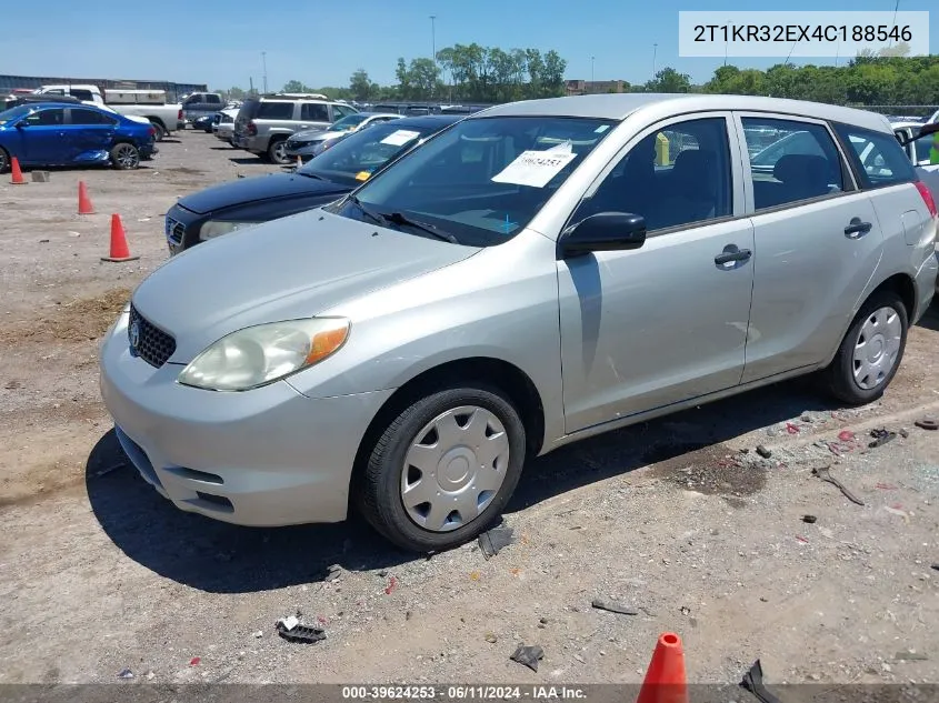 2004 Toyota Matrix Standard VIN: 2T1KR32EX4C188546 Lot: 39624253