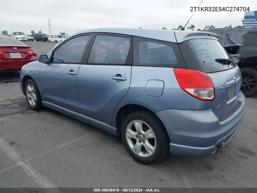 2T1KR32E54C274704 2004 Toyota Matrix Xr