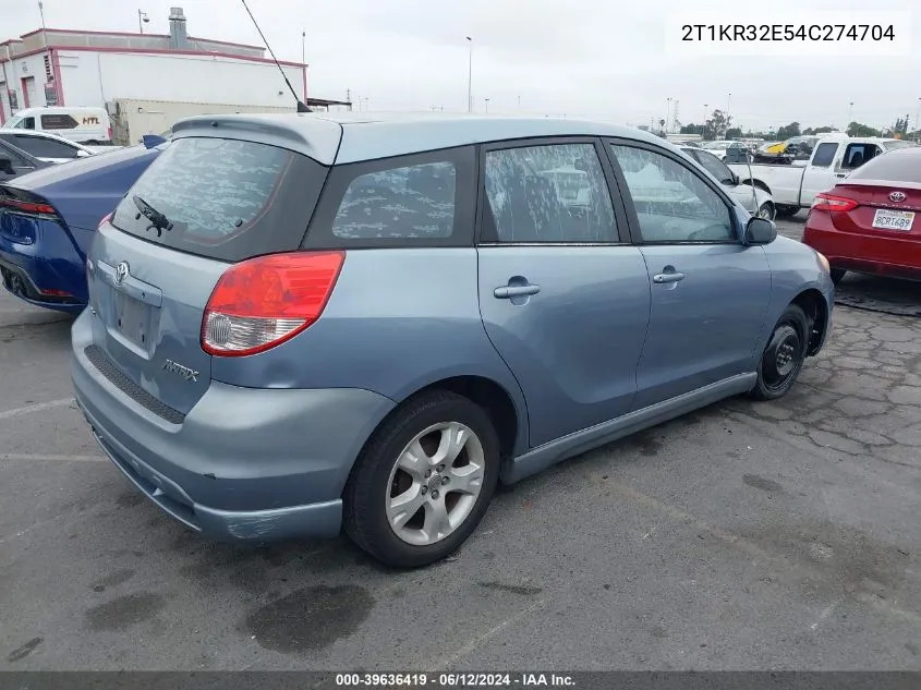 2T1KR32E54C274704 2004 Toyota Matrix Xr