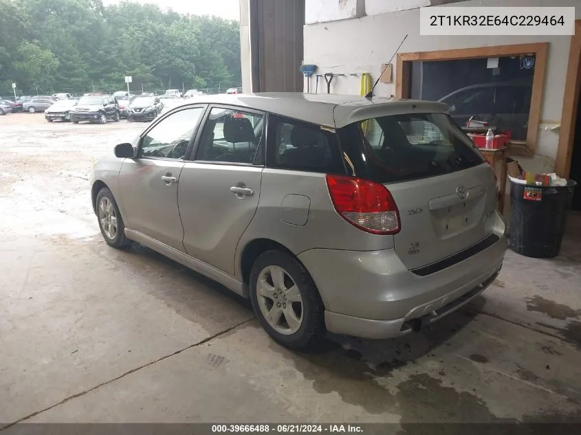 2004 Toyota Corolla Matrix Xr VIN: 2T1KR32E64C229464 Lot: 39666488