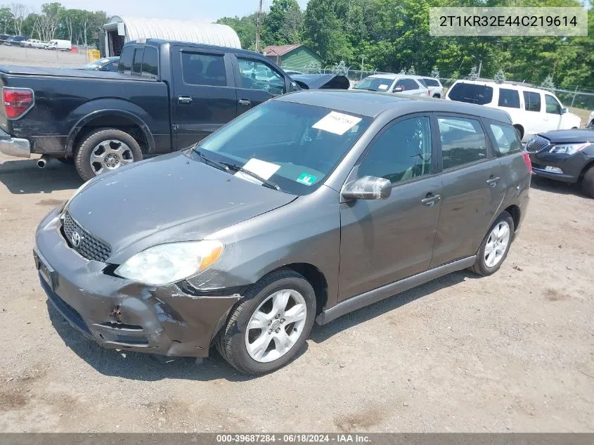 2004 Toyota Matrix Xr VIN: 2T1KR32E44C219614 Lot: 39687284