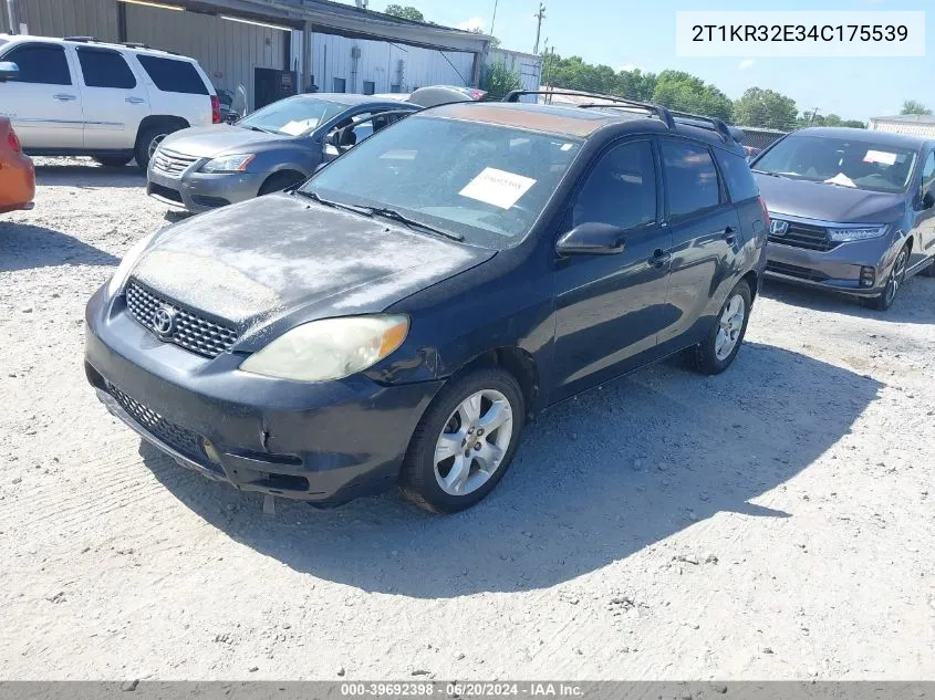 2004 Toyota Matrix Xr VIN: 2T1KR32E34C175539 Lot: 39692398