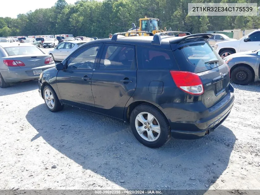 2004 Toyota Matrix Xr VIN: 2T1KR32E34C175539 Lot: 39692398