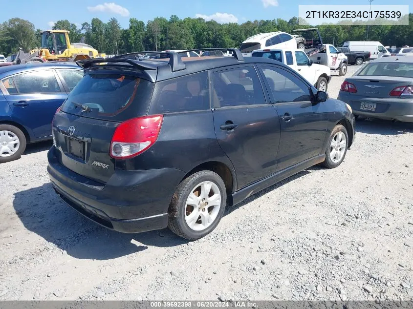 2004 Toyota Matrix Xr VIN: 2T1KR32E34C175539 Lot: 39692398