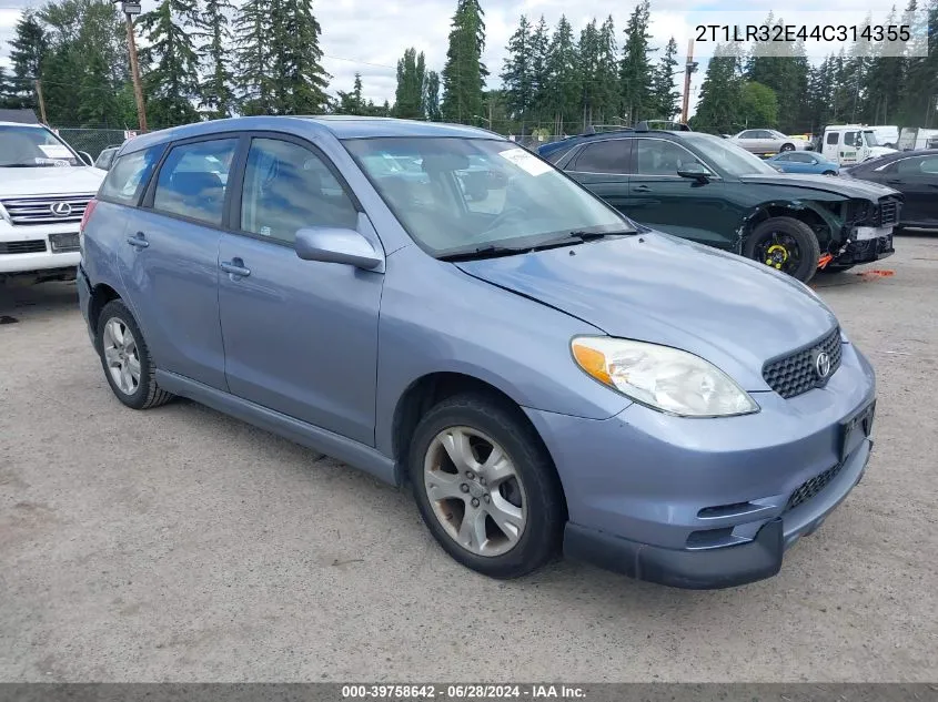 2T1LR32E44C314355 2004 Toyota Matrix Xr