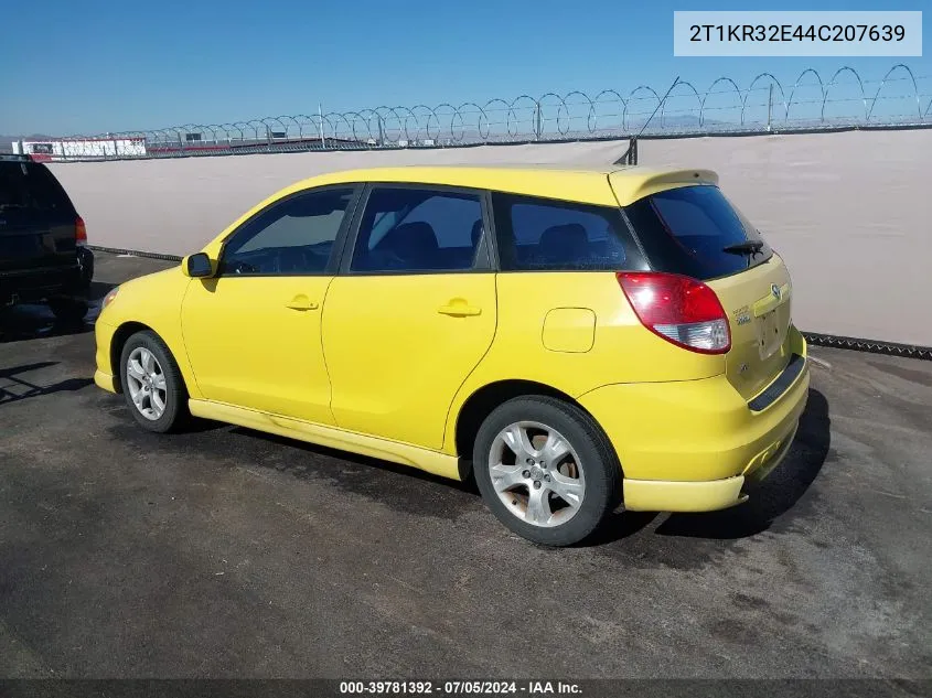 2T1KR32E44C207639 2004 Toyota Matrix Xr