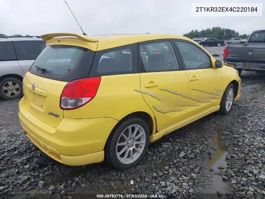 2T1KR32EX4C220184 2004 Toyota Matrix Xr