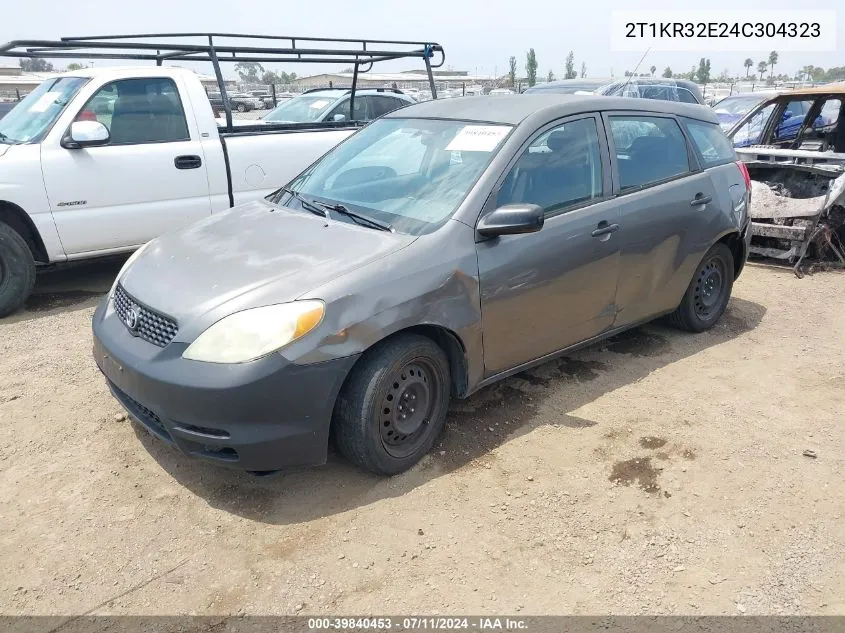 2004 Toyota Matrix Standard VIN: 2T1KR32E24C304323 Lot: 39840453