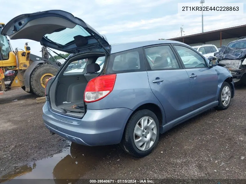 2T1KR32E44C228863 2004 Toyota Matrix Xr