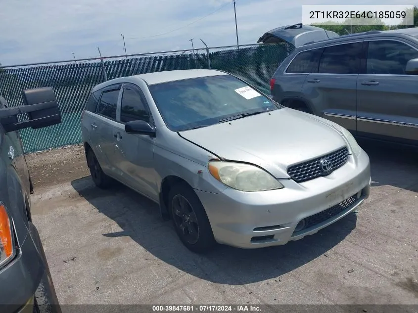 2004 Toyota Matrix Standard VIN: 2T1KR32E64C185059 Lot: 39847681