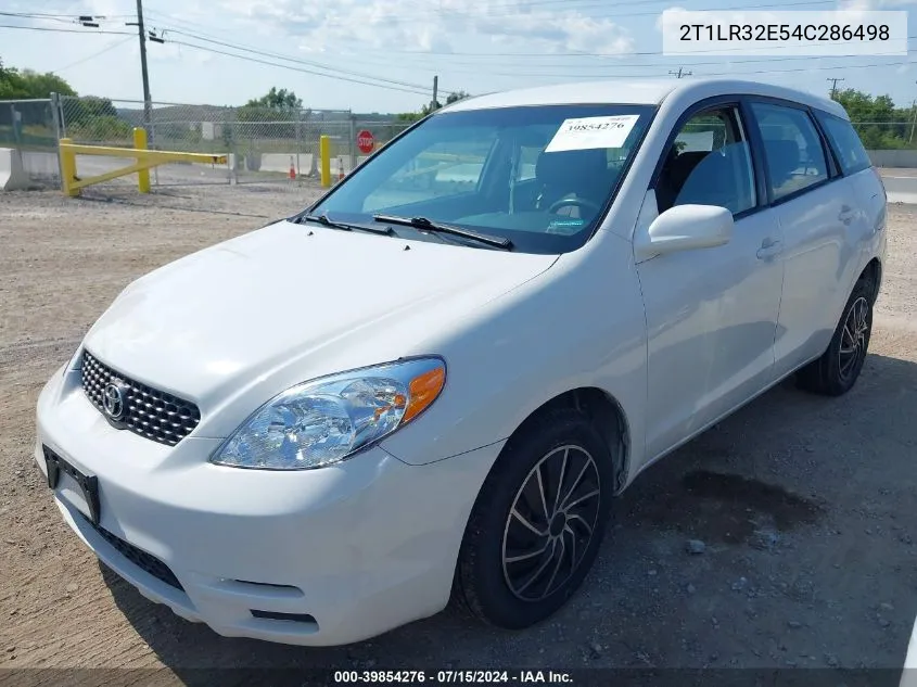 2004 Toyota Matrix Xr VIN: 2T1LR32E54C286498 Lot: 39854276