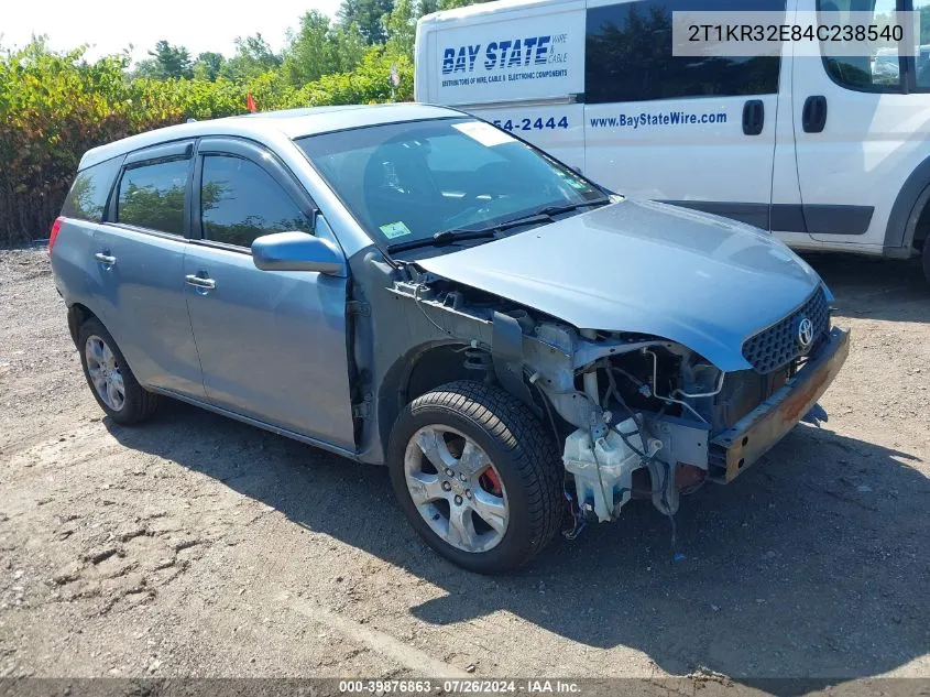 2004 Toyota Matrix Xr VIN: 2T1KR32E84C238540 Lot: 39876863