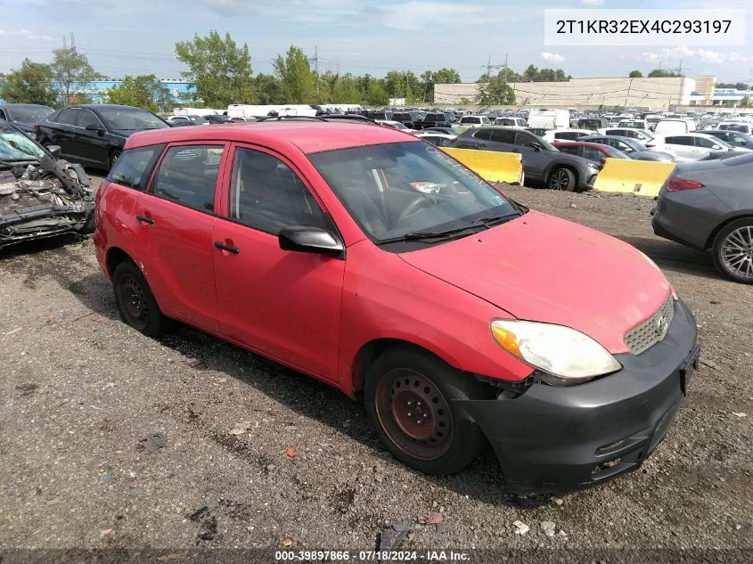 2004 Toyota Matrix Standard VIN: 2T1KR32EX4C293197 Lot: 39897866