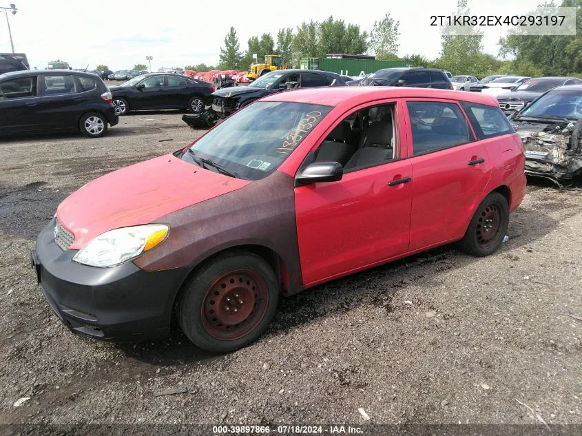 2004 Toyota Matrix Standard VIN: 2T1KR32EX4C293197 Lot: 39897866