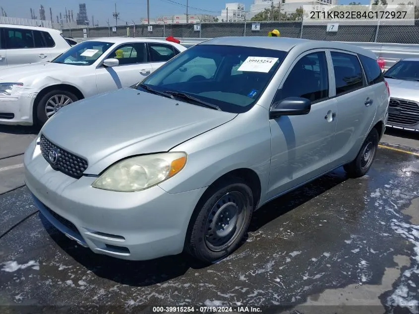 2004 Toyota Matrix Standard VIN: 2T1KR32E84C172927 Lot: 39915254