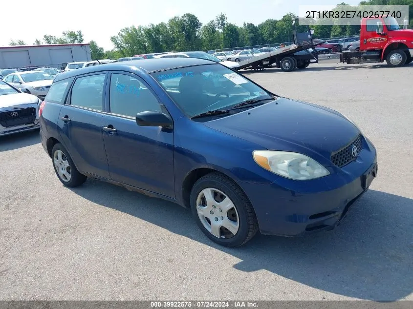 2004 Toyota Corolla Matrix Xr VIN: 2T1KR32E74C267740 Lot: 39922575