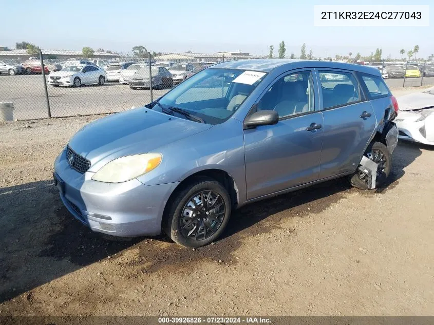 2004 Toyota Matrix Standard VIN: 2T1KR32E24C277043 Lot: 39926826