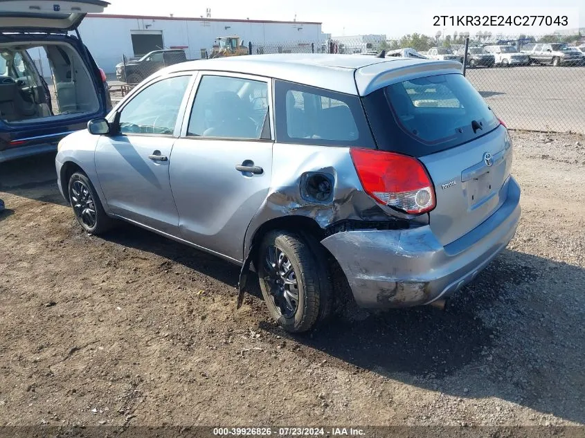 2004 Toyota Matrix Standard VIN: 2T1KR32E24C277043 Lot: 39926826