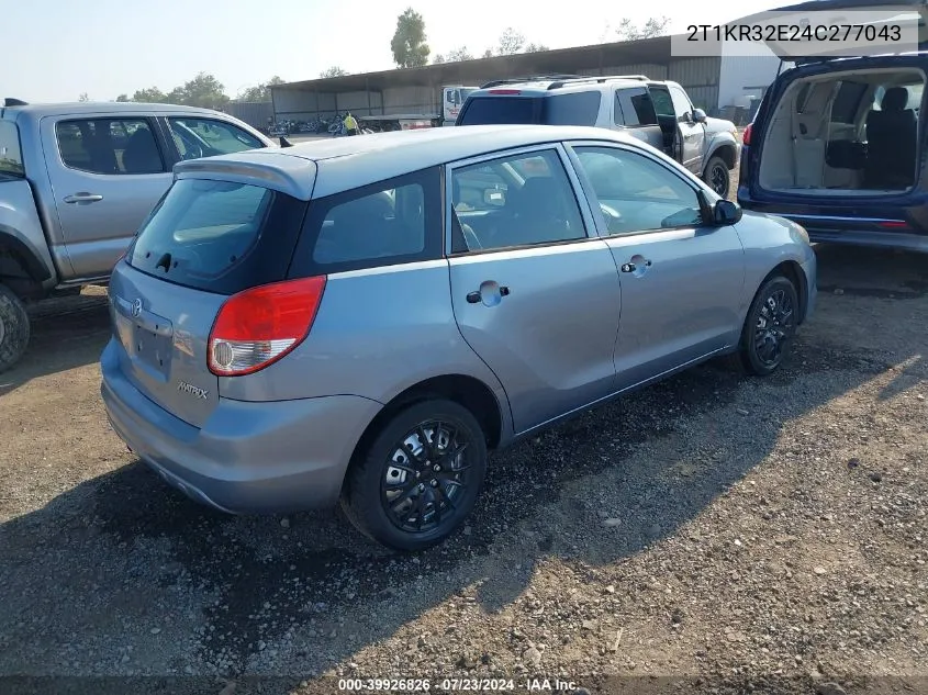 2004 Toyota Matrix Standard VIN: 2T1KR32E24C277043 Lot: 39926826